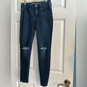 American Eagle Outfitters Skinny Jeans/Jeggings Super Stretch High Rise (SZ 4 )